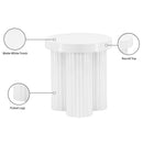 Meridian Rhodes White End Table IMAGE 7
