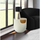 Meridian Doma Cream / Gold End Table IMAGE 2