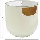 Meridian Doma Cream / Gold End Table IMAGE 7