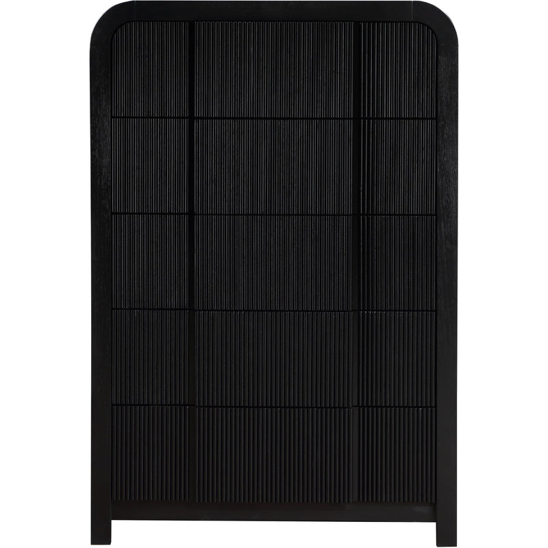 Meridian Fluted Black Chest IMAGE 3