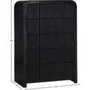 Meridian Fluted Black Chest IMAGE 9