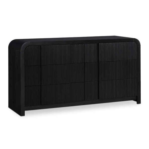 Meridian Fluted Black Dresser IMAGE 1