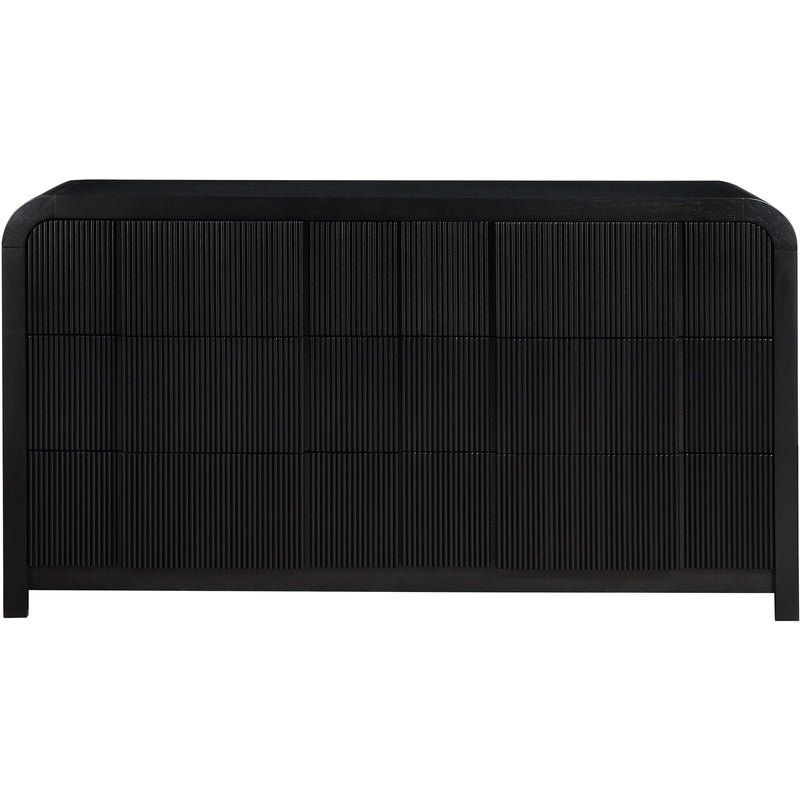 Meridian Fluted Black Dresser IMAGE 3