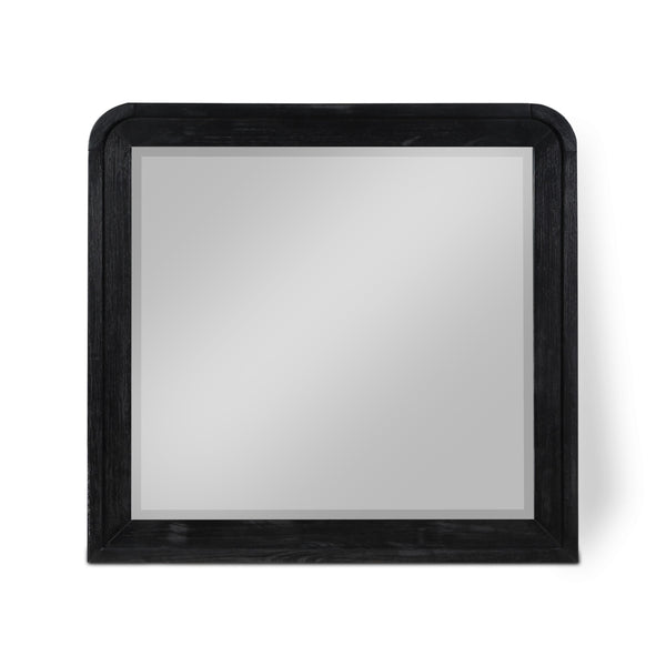 Meridian Fluted Black Mirror IMAGE 1