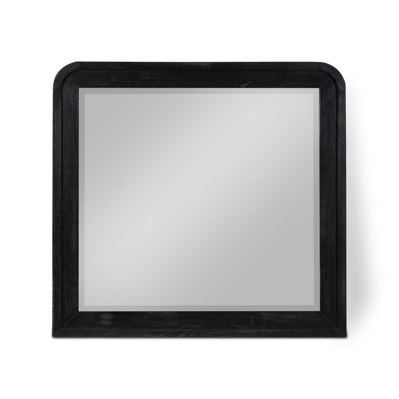 Meridian Fluted Black Mirror IMAGE 1