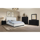 Meridian Fluted Black Night Stand IMAGE 11