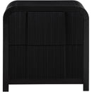 Meridian Fluted Black Night Stand IMAGE 3