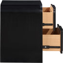 Meridian Fluted Black Night Stand IMAGE 4