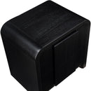 Meridian Fluted Black Night Stand IMAGE 7