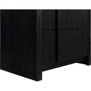 Meridian Fluted Black Night Stand IMAGE 8