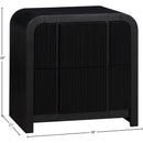 Meridian Fluted Black Night Stand IMAGE 9