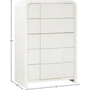 Meridian Fluted Cream Chest IMAGE 9