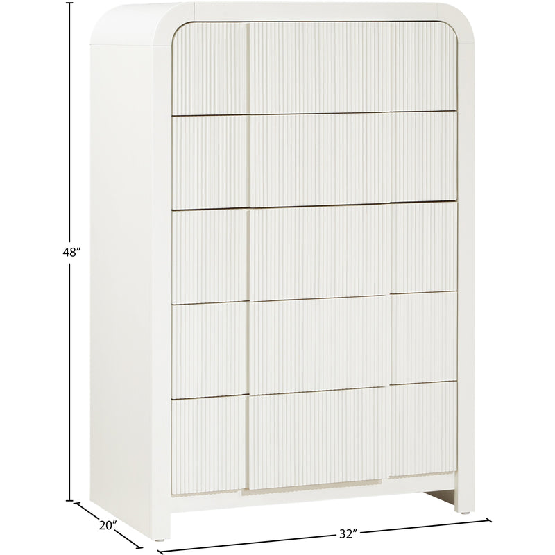 Meridian Fluted Cream Chest IMAGE 9