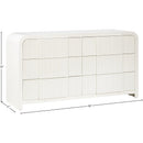 Meridian Fluted Cream Dresser IMAGE 11
