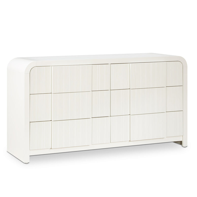Meridian Fluted Cream Dresser IMAGE 1