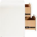 Meridian Fluted Cream Night Stand IMAGE 4