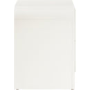 Meridian Fluted Cream Night Stand IMAGE 5