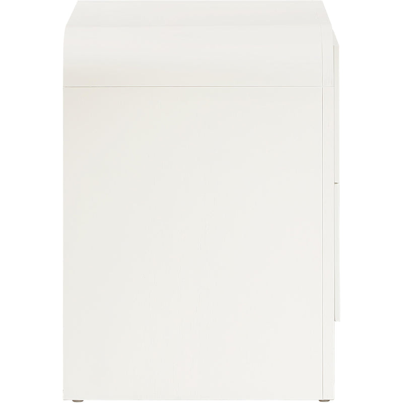 Meridian Fluted Cream Night Stand IMAGE 5
