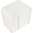 Meridian Fluted Cream Night Stand IMAGE 7