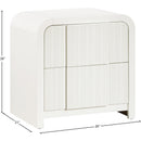 Meridian Fluted Cream Night Stand IMAGE 9