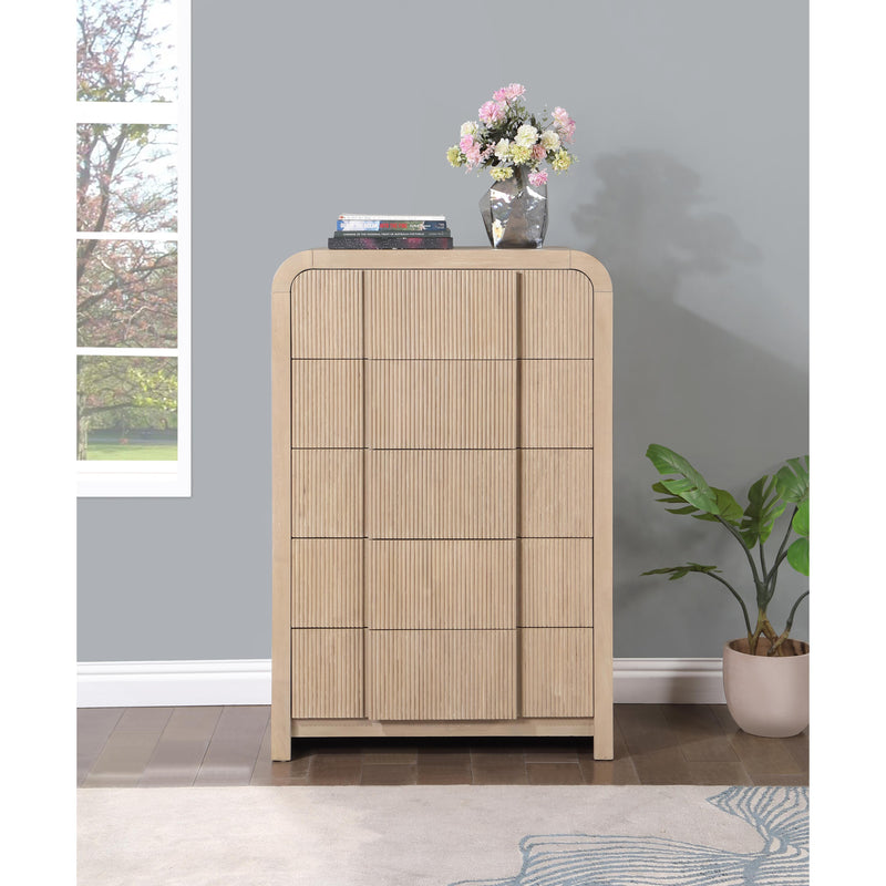 Meridian Fluted Natural Chest IMAGE 2