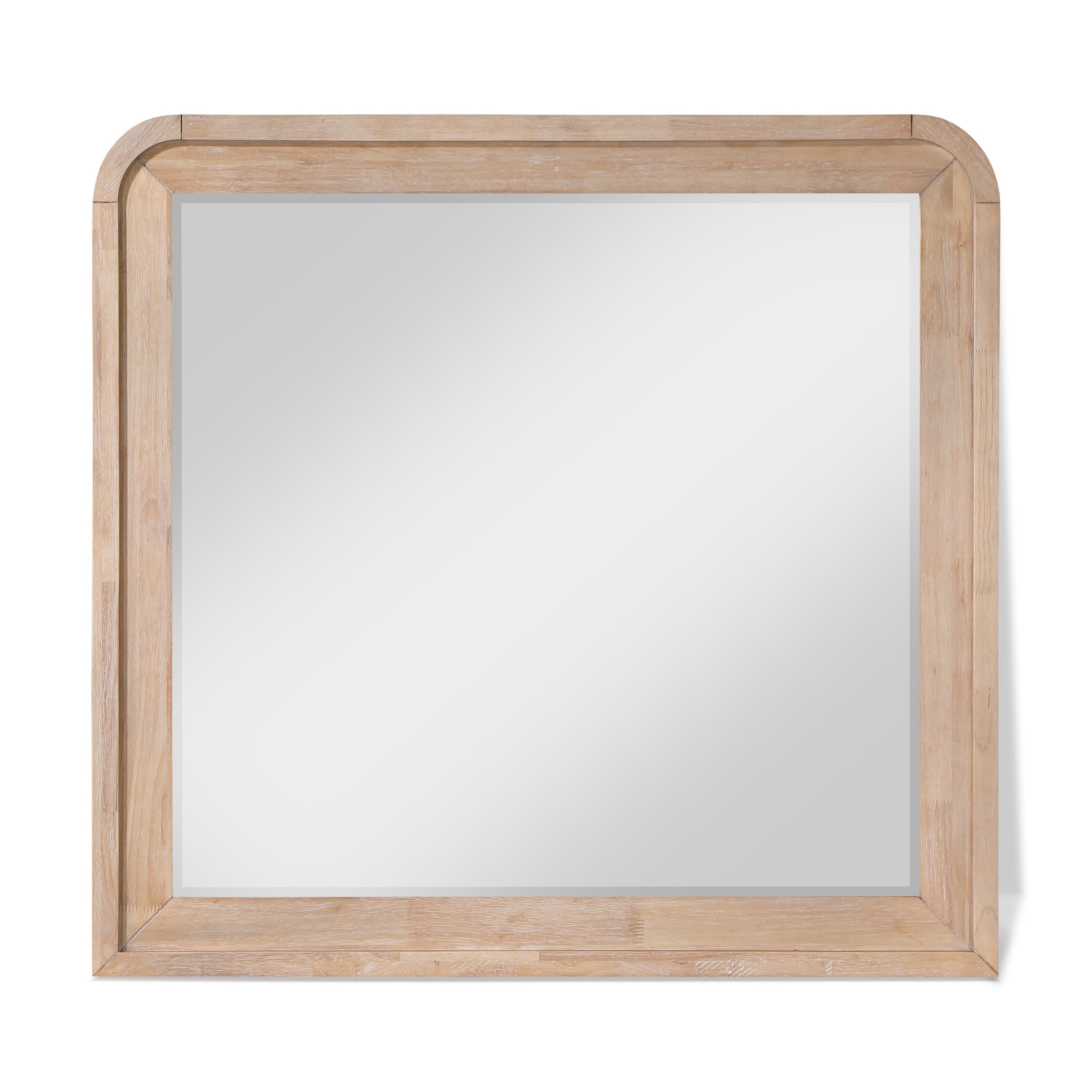 Meridian Fluted Natural Solid Wood And Oak Veneer Mirror