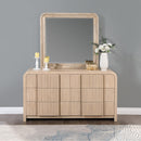 Meridian Fluted Natural Mirror IMAGE 2