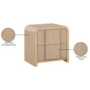 Meridian Fluted Natural Night Stand IMAGE 10