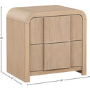 Meridian Fluted Natural Night Stand IMAGE 11