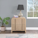 Meridian Fluted Natural Night Stand IMAGE 2