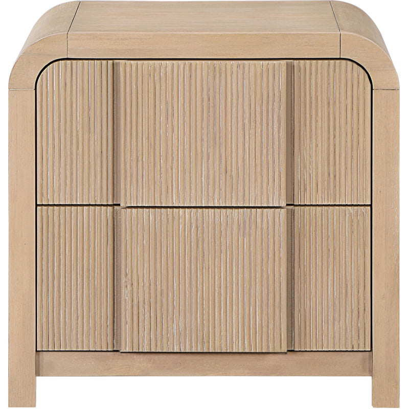 Meridian Fluted Natural Night Stand IMAGE 3