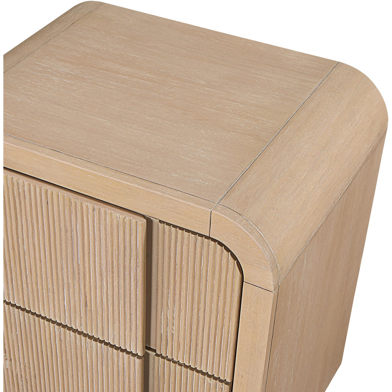 Meridian Fluted Natural Night Stand IMAGE 7