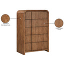 Meridian Fluted Walnut Chest IMAGE 10