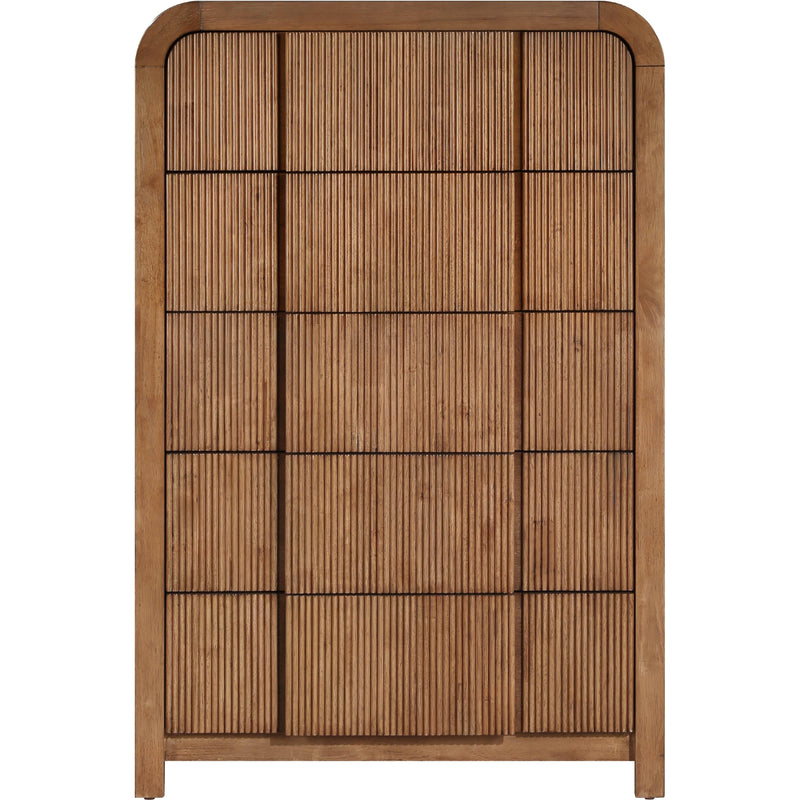 Meridian Fluted Walnut Chest IMAGE 3