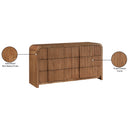 Meridian Fluted Walnut Dresser IMAGE 12