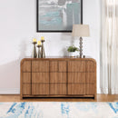 Meridian Fluted Walnut Dresser IMAGE 2