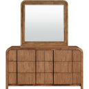 Meridian Fluted Walnut Dresser IMAGE 4