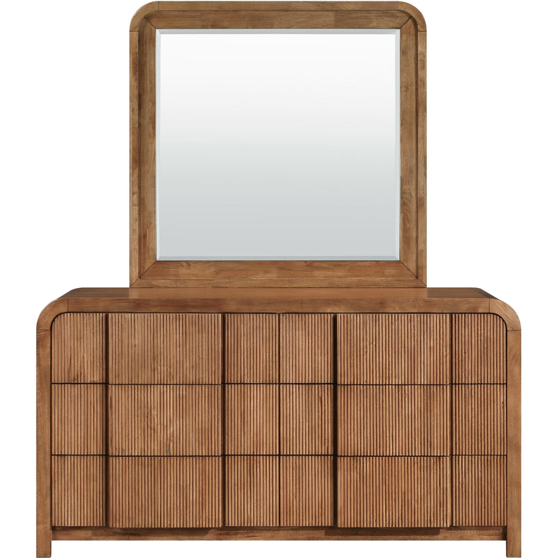 Meridian Fluted Walnut Dresser IMAGE 4
