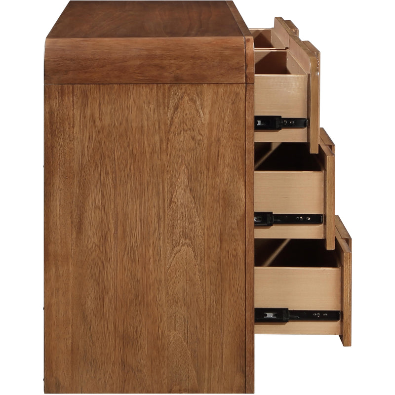 Meridian Fluted Walnut Dresser IMAGE 6