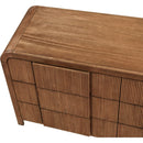 Meridian Fluted Walnut Dresser IMAGE 9