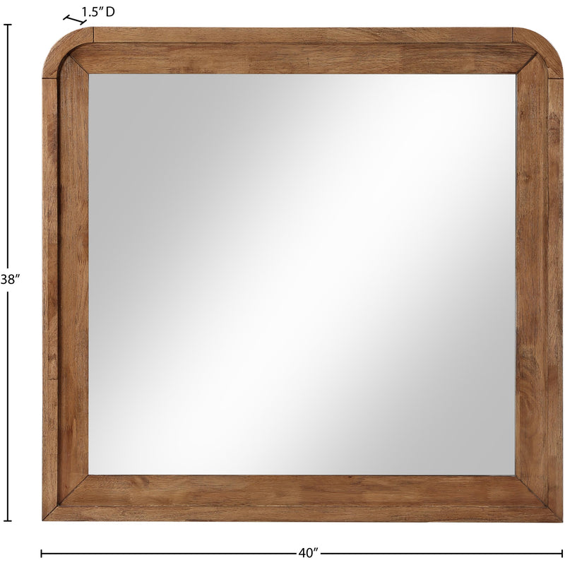 Meridian Fluted Walnut Mirror IMAGE 5