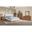 Meridian Fluted Walnut Mirror IMAGE 7