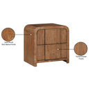 Meridian Fluted Walnut Night Stand IMAGE 10