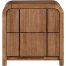 Meridian Fluted Walnut Night Stand IMAGE 3