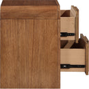 Meridian Fluted Walnut Night Stand IMAGE 4