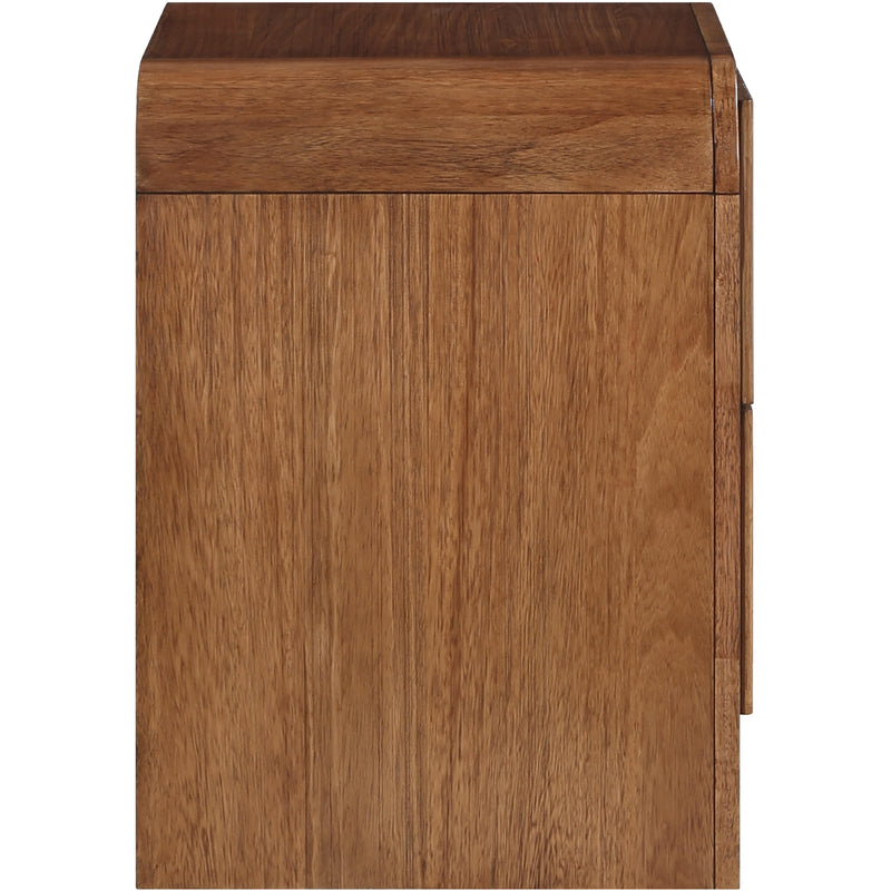 Meridian Fluted Walnut Night Stand IMAGE 5