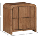 Meridian Fluted Walnut Night Stand IMAGE 9