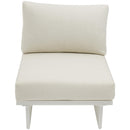 Meridian Maldives Cream Water Resistant Fabric Outdoor Patio Armless Chair IMAGE 5