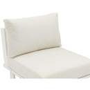 Meridian Maldives Cream Water Resistant Fabric Outdoor Patio Armless Chair IMAGE 6