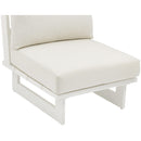 Meridian Maldives Cream Water Resistant Fabric Outdoor Patio Armless Chair IMAGE 7